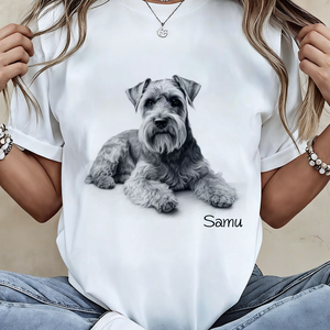 schauzer póló - kutyus névvel, Ruha & Divat, Női ruha, Póló, felső, Fotó, grafika, rajz, illusztráció, MESKA