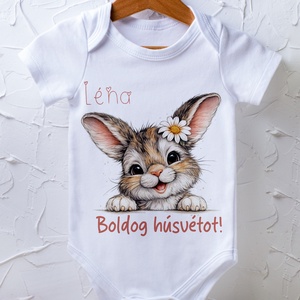 Húsvéti body - egyedi grafikával, Baba - mama, Babaruházat, Baba body, Fotó, grafika, rajz, illusztráció, MESKA