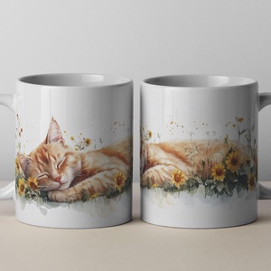 Bögre - cicás grafikával, Otthon & Életmód, Konyhafelszerelés, tálalás, Tálalás, Bögre & Csésze, Fotó, grafika, rajz, illusztráció, MESKA