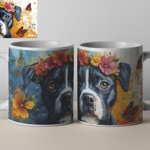  Amerikai pitbull terriert -  bögre , Otthon & Életmód, Konyhafelszerelés, tálalás, Tálalás, Bögre & Csésze, Fotó, grafika, rajz, illusztráció, MESKA