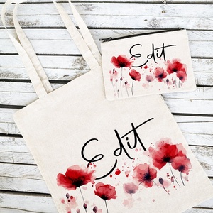 Vászontáska - sminktáska szett, Táska & Tok, Bevásárlás & Shopper táska, Shopper, textiltáska, szatyor, Fotó, grafika, rajz, illusztráció, MESKA