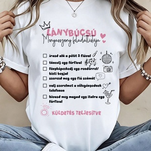 lánybúcsús póló - feladatokkal - Meska.hu