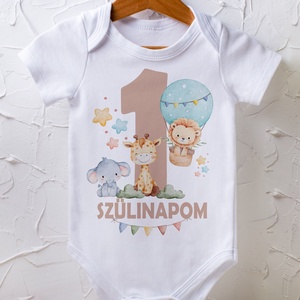 Szülinapi body - egyedi grafikával , Baba - mama, Babaruházat, Baba body, Fotó, grafika, rajz, illusztráció, Válasszatok a sokféle cuki és különleges grafika közül, hogy még emlékezetesebbé tegyétek az első s..., MESKA