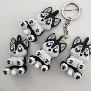 3D nyomtatott husky kutyus kulcstartó / egyedi ajándék , Táska & Tok, Kulcstartó & Táskadísz, Kulcstartó, Mindenmás, MESKA