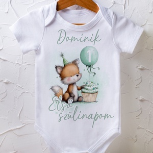 Egyedi body - szülinapra, Baba - mama, Babaruházat, Baba body, Fotó, grafika, rajz, illusztráció, MESKA