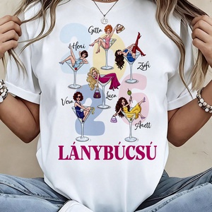 lánybúcsús póló - személyre szabható karakterekkel - Meska.hu