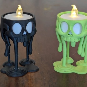 Koponya Mécsestartó Szett � 2 db-os Halloweeni Hangulatvilágítás - Meska.hu