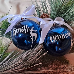 Karácsonyi gömb (szarvas) - karácsony - karácsonyi lakásdekoráció - karácsonyfadíszek - Meska.hu