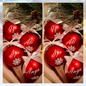 Karácsonyi gömb (hópihe) - karácsony - karácsonyi lakásdekoráció - karácsonyfadíszek - Meska.hu