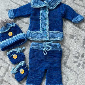 Kötött babaruha szett - ruha & divat - babaruha & gyerekruha - babafotózási ruha és kellék - Meska.hu