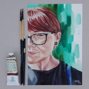 Portréfestés fotó alapján 40x50cm-es méretben - művészet - festmény - olajfestmény - Meska.hu