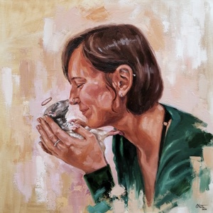 Portréfestés fotó alapján 40x50cm-es méretben, Művészet, Festmény, Olajfestmény, Festészet, MESKA