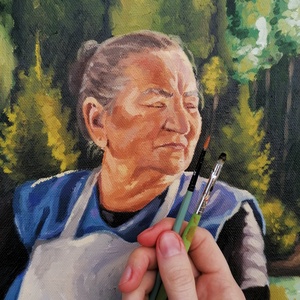 Portréfestés fotó alapján 40x50cm-es méretben - művészet - festmény - olajfestmény - Meska.hu