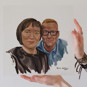Portréfestés fotó alapján 30x40cm-es méretben, Művészet, Portré & Karikatúra, Portré, Festészet, MESKA