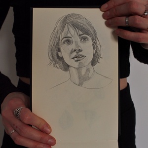 Könnyed grafitportré A5-ös méretben - művészet - grafika & illusztráció - ceruzarajz - Meska.hu