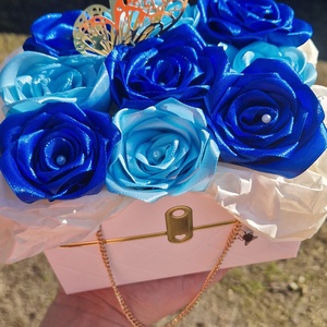 Rózsa box - otthon & életmód - virágdekoráció - virágok - virágbox - Meska.hu