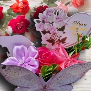 Anyák napi virágbox  - otthon & életmód - virágdekoráció - virágok - virágbox - Meska.hu