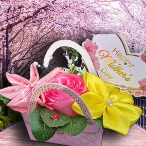 Anyák napi mini virágbox - otthon & életmód - virágdekoráció - virágok - virágbox - Meska.hu