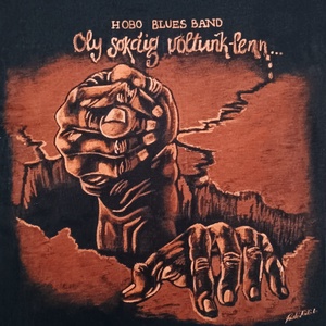 Hobo Blues Band album és logó minta pólón, hipóval festve, Ruha & Divat, Férfi ruha, Póló, Festészet, Festett tárgyak, MESKA