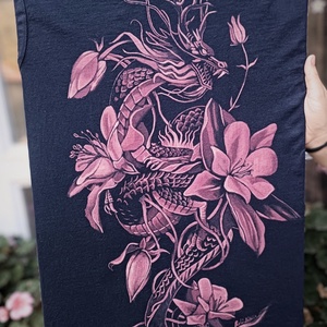 Kézzel, hipóval festett pamut póló  - Meska.hu