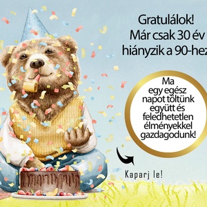 Kaparós sorsjegy egyedi felirat születésnap, évforduló, vicces ajándék - otthon & életmód - papír, írószer - ajándékozás kellékei - ajándék sorsjegy - Meska.hu