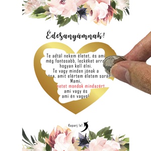 Kaparós sorsjegy egyedi felirat keresztszülő felkérő, Keresztanya - otthon & életmód - papír, írószer - ajándékozás kellékei - ajándék sorsjegy - Meska.hu