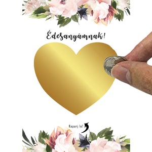 Kaparós sorsjegy egyedi felirat keresztszülő felkérő, Keresztanya - otthon & életmód - papír, írószer - ajándékozás kellékei - ajándék sorsjegy - Meska.hu