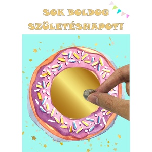 Kaparós sorsjegy egyedi felirat születésnap, évforduló, vicces ajándék Fánk - otthon & életmód - papír, írószer - ajándékozás kellékei - ajándék sorsjegy - Meska.hu
