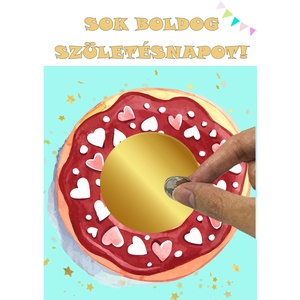 Kaparós sorsjegy egyedi felirat születésnap, évforduló, vicces ajándék Fánk - otthon & életmód - papír, írószer - ajándékozás kellékei - ajándék sorsjegy - Meska.hu