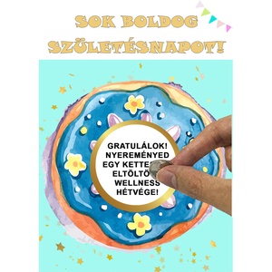 Kaparós sorsjegy egyedi felirat születésnap, évforduló, vicces ajándék Fánk - otthon & életmód - papír, írószer - ajándékozás kellékei - ajándék sorsjegy - Meska.hu