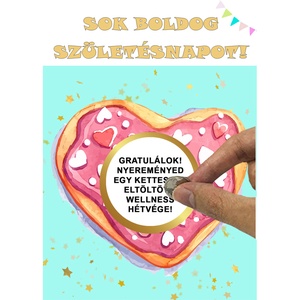 Kaparós sorsjegy egyedi felirat születésnap, évforduló, vicces ajándék Fánk - otthon & életmód - papír, írószer - ajándékozás kellékei - ajándék sorsjegy - Meska.hu
