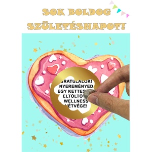 Kaparós sorsjegy egyedi felirat születésnap, évforduló, vicces ajándék Fánk - otthon & életmód - papír, írószer - ajándékozás kellékei - ajándék sorsjegy - Meska.hu