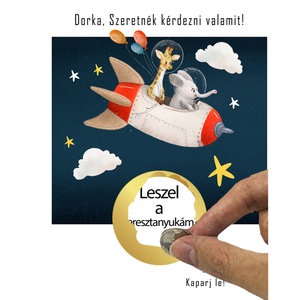 Kaparós sorsjegy egyedi felirat keresztszülő felkérő, vicces ajándék - otthon & életmód - papír, írószer - ajándékozás kellékei - ajándék sorsjegy - Meska.hu