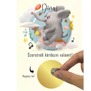 Kaparós sorsjegy egyedi felirat keresztszülő felkérő, vicces ajándék - otthon & életmód - papír, írószer - ajándékozás kellékei - ajándék sorsjegy - Meska.hu