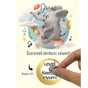 Kaparós sorsjegy egyedi felirat keresztszülő felkérő, vicces ajándék - otthon & életmód - papír, írószer - ajándékozás kellékei - ajándék sorsjegy - Meska.hu