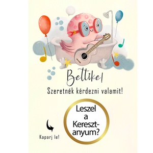 Kaparós sorsjegy egyedi felirat keresztszülő felkérő, vicces ajándék - otthon & életmód - papír, írószer - ajándékozás kellékei - ajándék sorsjegy - Meska.hu