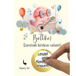 Kaparós sorsjegy egyedi felirat keresztszülő felkérő, vicces ajándék - otthon & életmód - papír, írószer - ajándékozás kellékei - ajándék sorsjegy - Meska.hu