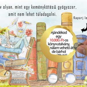 Kaparós sorsjegy egyedi felirat születésnap, évforduló, vicces ajándék Könyvmoly - otthon & életmód - papír, írószer - ajándékozás kellékei - ajándék sorsjegy - Meska.hu