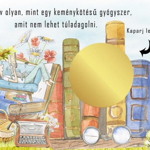Kaparós sorsjegy egyedi felirat születésnap, évforduló, vicces ajándék Könyvmoly - otthon & életmód - papír, írószer - ajándékozás kellékei - ajándék sorsjegy - Meska.hu
