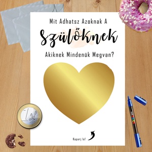 Kaparós sorsjegy egyedi felirat keresztszülő felkérő, keresztanya - Meska.hu