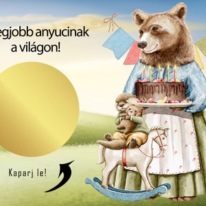 Kaparós sorsjegy egyedi felirat születésnapra, vicces ajándék Maci - otthon & életmód - papír, írószer - ajándékozás kellékei - ajándék sorsjegy - Meska.hu