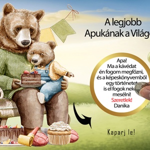 Kaparós sorsjegy egyedi felirat születésnapra, vicces ajándék Maci - otthon & életmód - papír, írószer - ajándékozás kellékei - ajándék sorsjegy - Meska.hu
