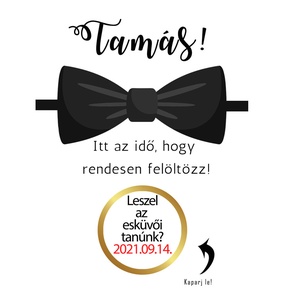 Kaparós sorsjegy egyedi felirat tanú felkérő, esküvő - otthon & életmód - papír, írószer - ajándékozás kellékei - ajándék sorsjegy - Meska.hu