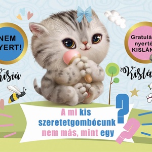 Kaparós sorsjegy Fix felirat kislány bejelentő képeslap - otthon & életmód - papír, írószer - ajándékozás kellékei - ajándék sorsjegy - Meska.hu