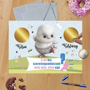 Kaparós sorsjegy Fix felirat kislány bejelentő képeslap, Otthon & Életmód, Papír írószer, Ajándékozás kellékei, Ajándék sorsjegy, Fotó, grafika, rajz, illusztráció, MESKA