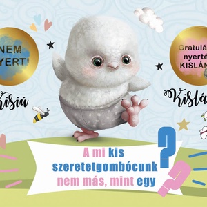 Kaparós sorsjegy Fix felirat kislány bejelentő képeslap - otthon & életmód - papír, írószer - ajándékozás kellékei - ajándék sorsjegy - Meska.hu
