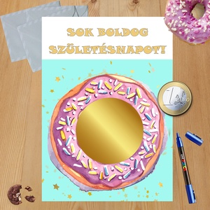 Kaparós sorsjegy egyedi felirat Születésnap Névnap vicces ajándék, Otthon & Életmód, Papír írószer, Ajándékozás kellékei, Ajándék sorsjegy, Fotó, grafika, rajz, illusztráció, MESKA