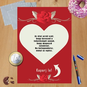 Kaparós sorsjegy egyedi felirat sziv szerelmemnek - otthon & életmód - papír, írószer - ajándékozás kellékei - ajándék sorsjegy - Meska.hu