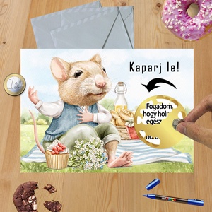 Kaparós sorsjegy egyedi felirat Születésnapi torta - otthon & életmód - papír, írószer - ajándékozás kellékei - ajándék sorsjegy - Meska.hu
