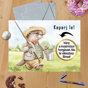 Kaparós sorsjegy egyedi felirat Születésnap Horgász - otthon & életmód - papír, írószer - ajándékozás kellékei - ajándék sorsjegy - Meska.hu